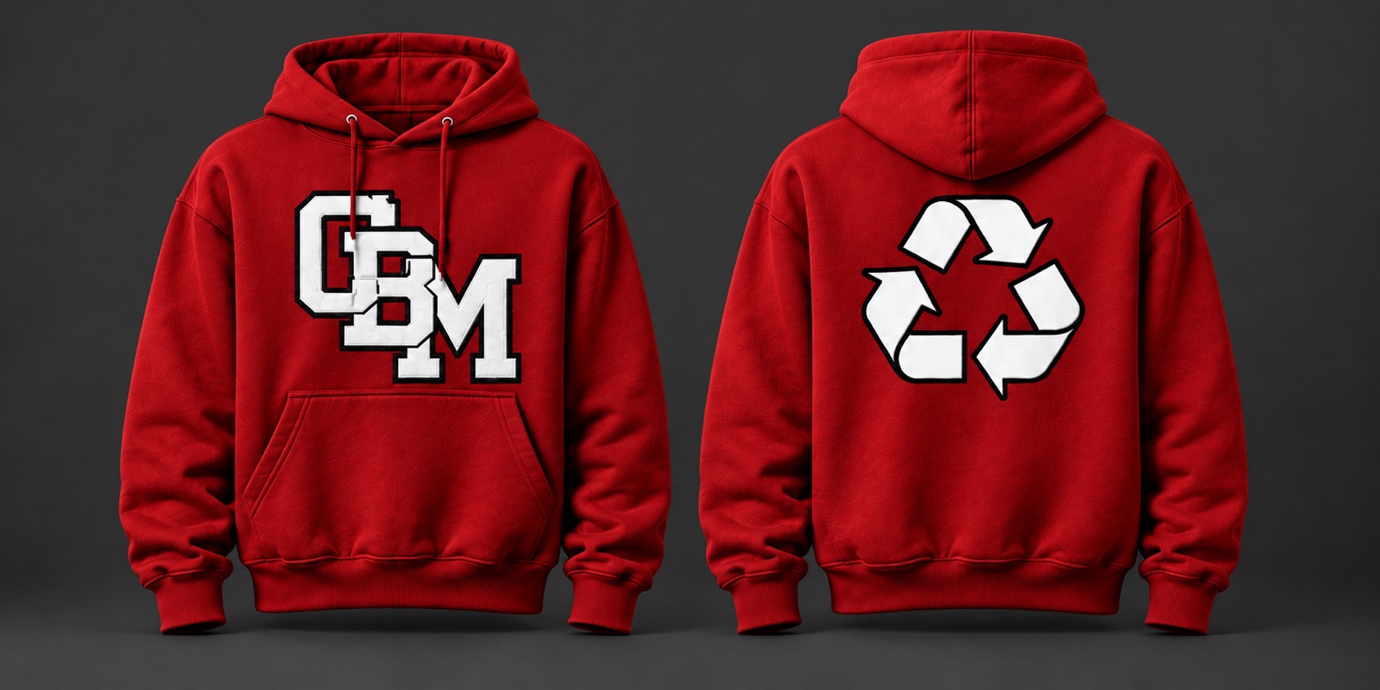 CBM Motion Hoodie — Red shirt mockup