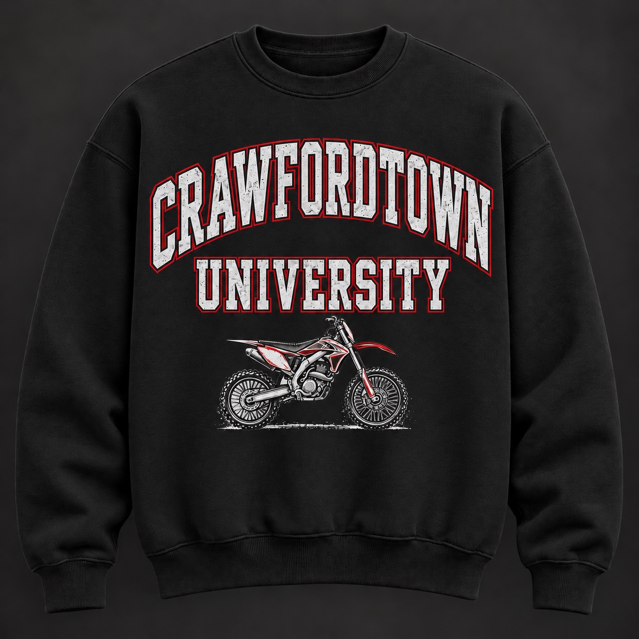 Crawfordtown University Crewneck shirt mockup