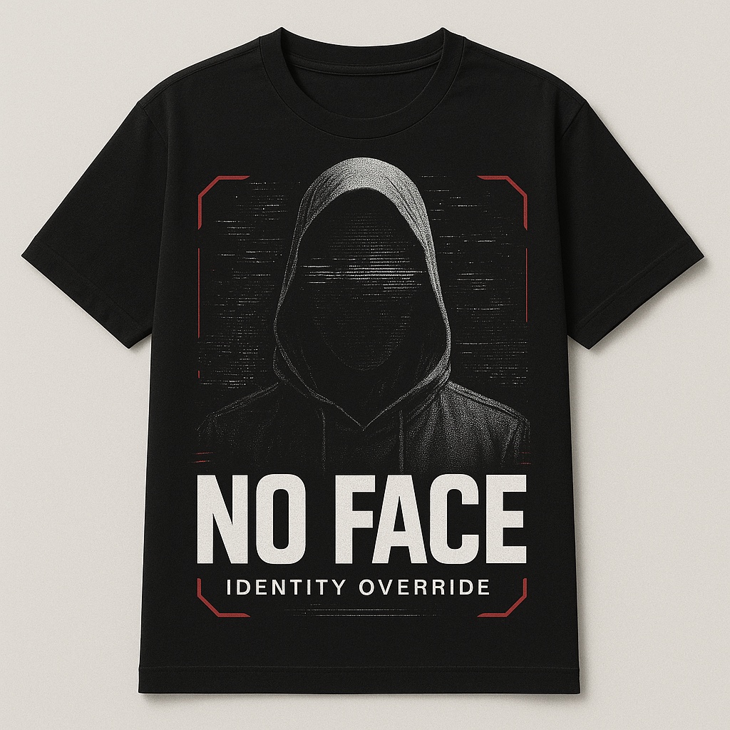 No Face shirt mockup
