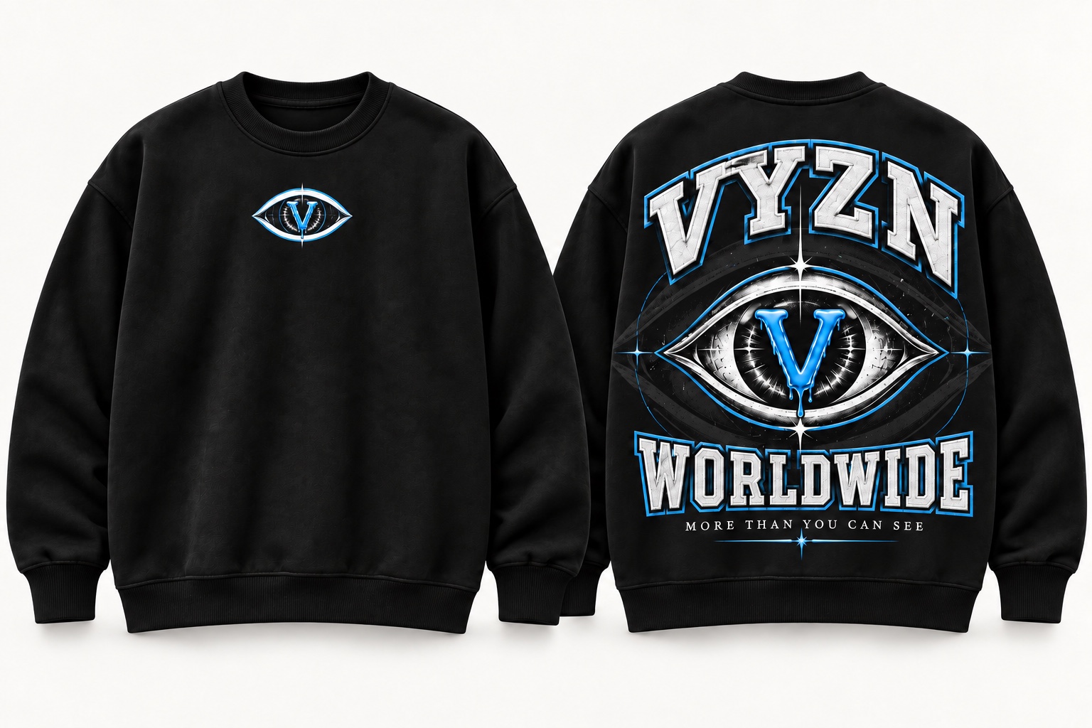 VYZN Worldwide Eye Crewneck shirt mockup